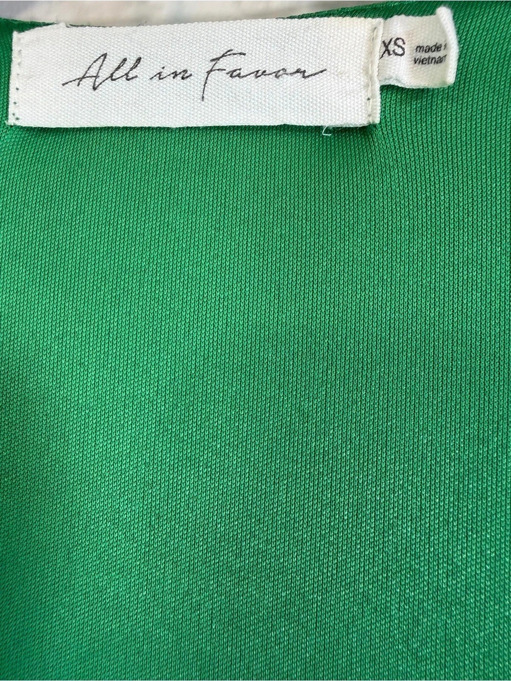 All in Favor Simone Floral Wrap Front Minidress Green & White XS Like New - Picture 2 of 9